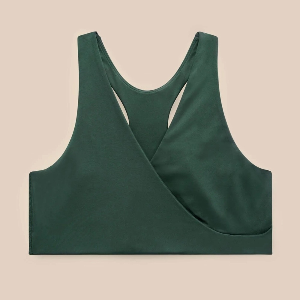 NWT Girlfriend Collective Moss May Crossover Nursing Bra XXXL